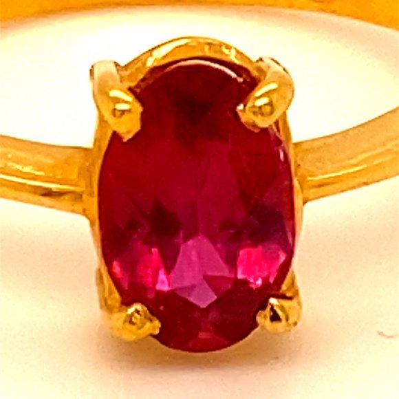 Winza Ruby 1.33ct Solid 22K Yellow Gold Ring - Picture 6 of 6